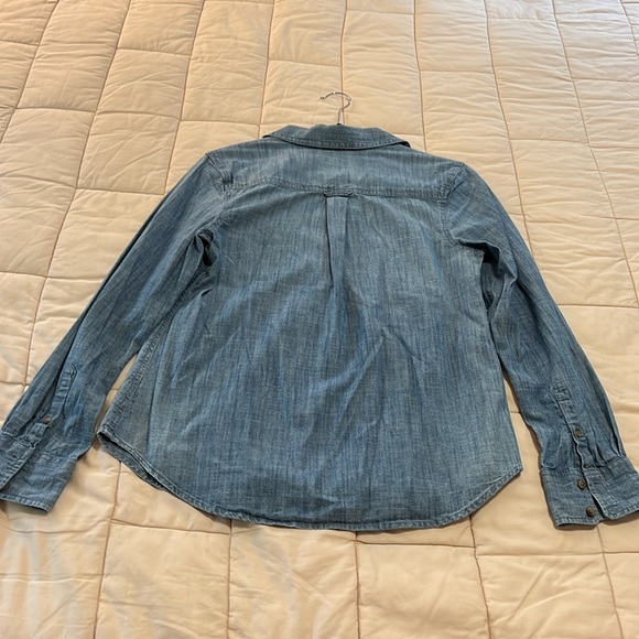 Merona half button down chambray shirt size medium - Picture 4 of 5